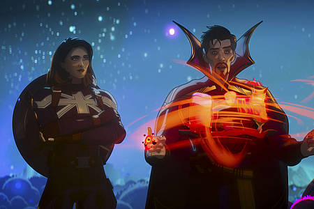 Captain Carter und Doctor Strange im Weltall