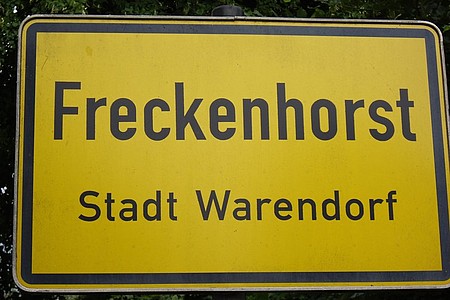 Ortsumgehung, Ortsschild Freckenhorst